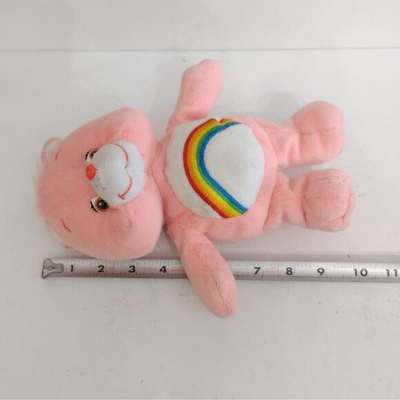 Vintage Care Bears Cheer Bear Rainbow Tummy 10" Stuffed Animal - Picture 2 of 4